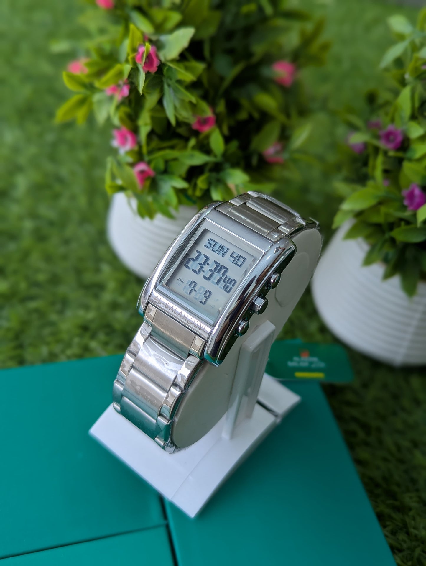 Al Azan Stainless Steel Watch – Elegant Look for Masjid & Office