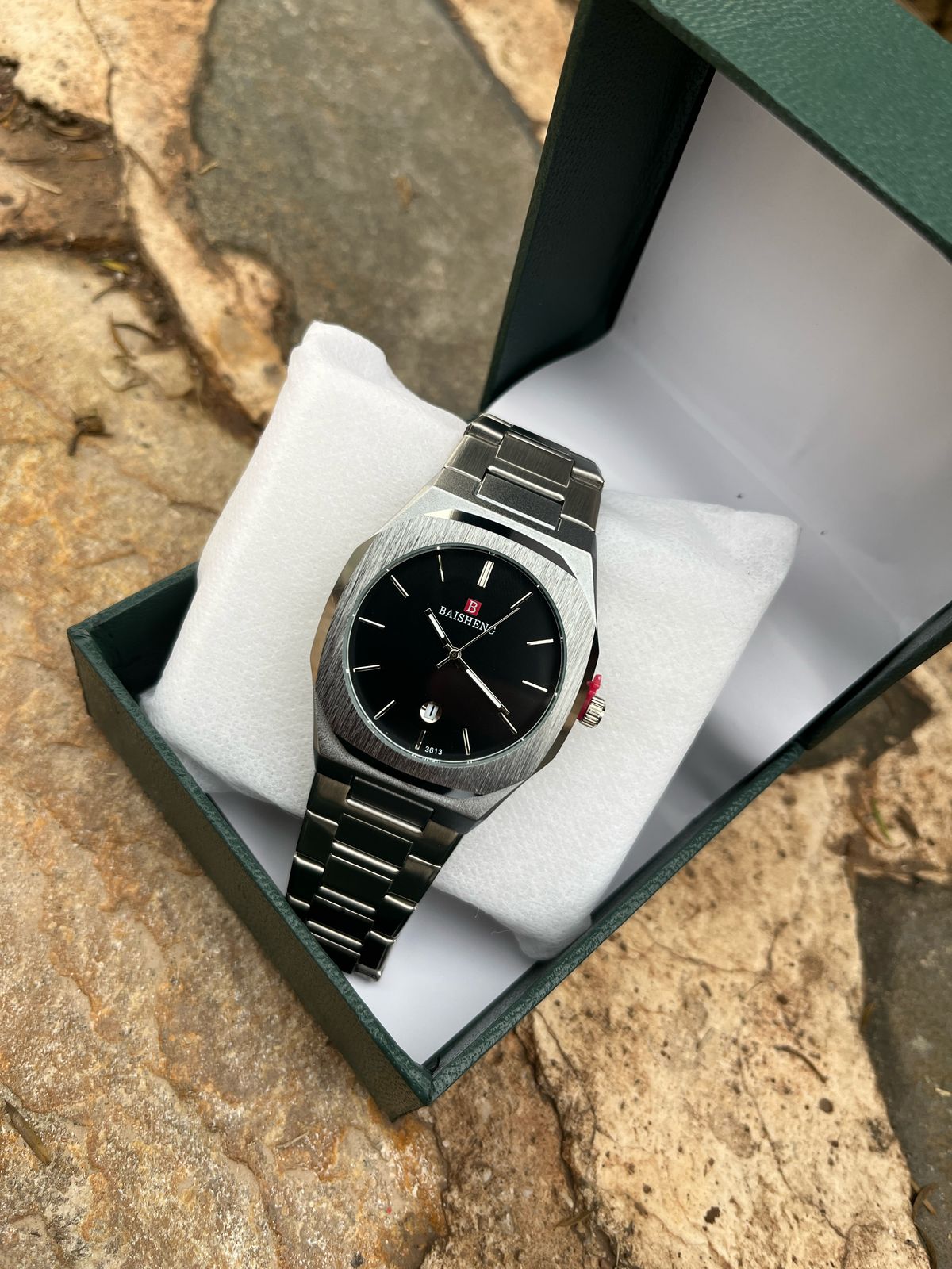 Baisheng Stainless Steel Quartz Watch for Men - Luxury Design