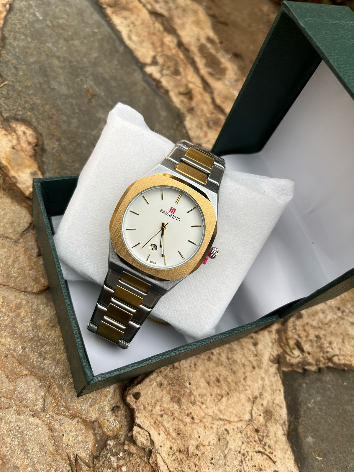Baisheng Stainless Steel Quartz Watch for Men - Luxury Design