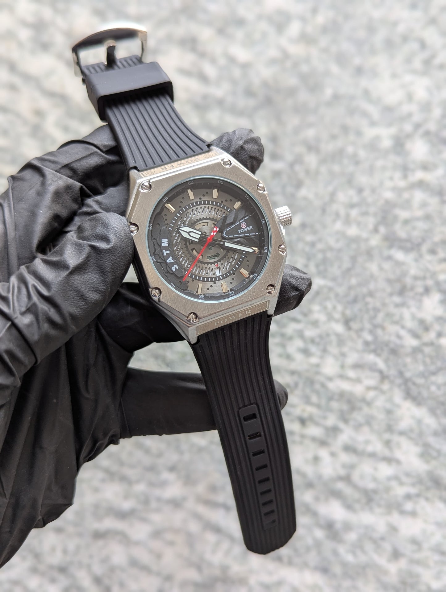 Power SteelX™ – Stainless Steel Waterproof Watch with Silicone Strap