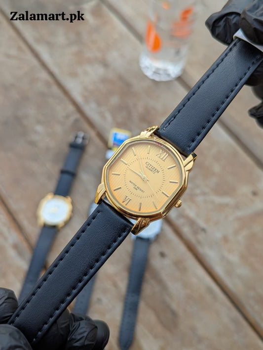 Citizen Minimal Watch with  Leather Strap