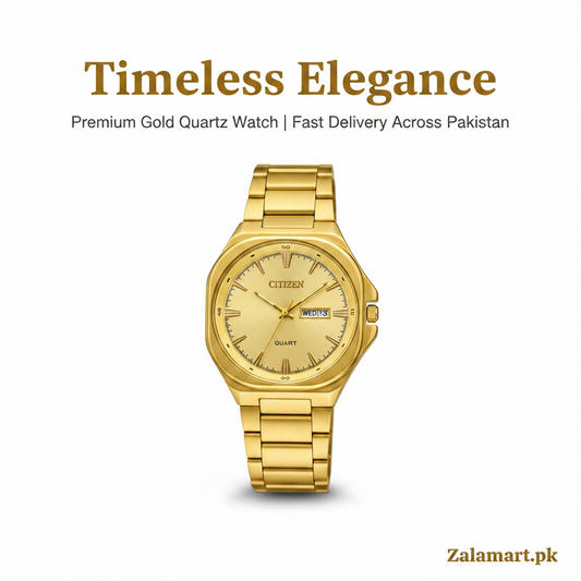 Citizen Gold Stainless Steel Watch – Day-Date