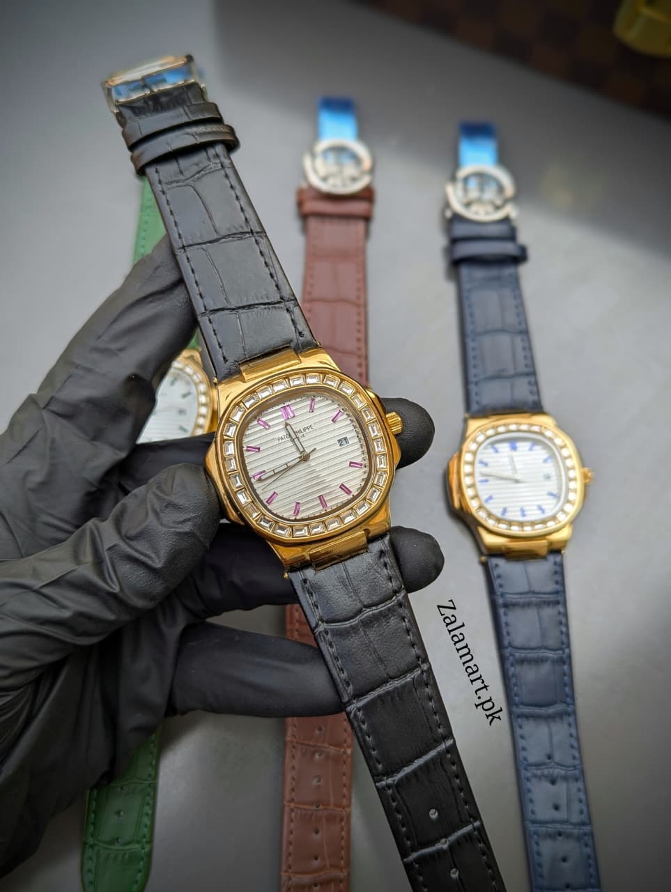 Patek Philippe Classic Stainless Steel Watch with Genuine Leather Strap