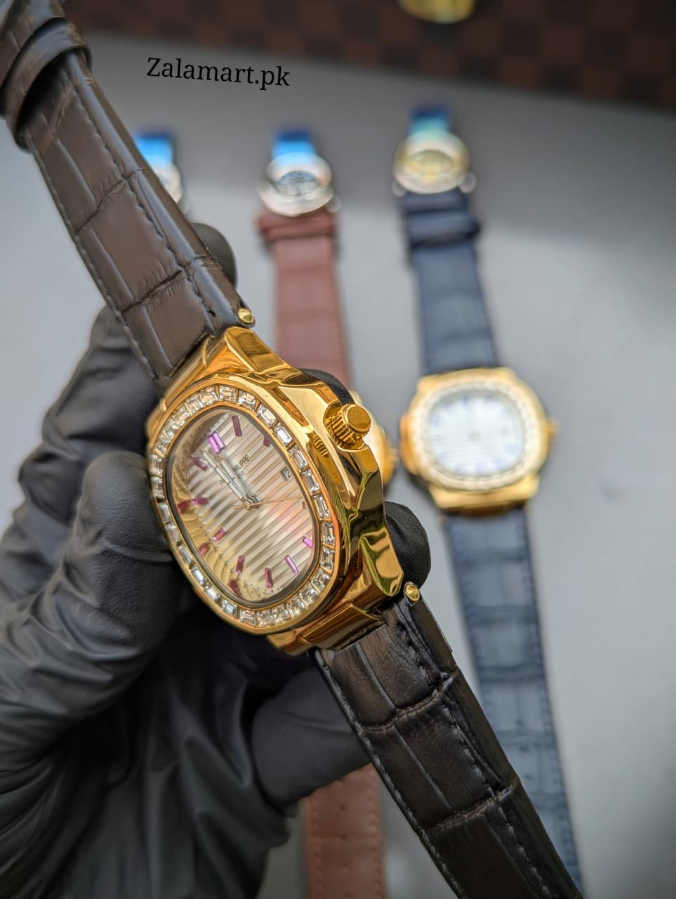 Patek Philippe Classic Stainless Steel Watch with Genuine Leather Strap