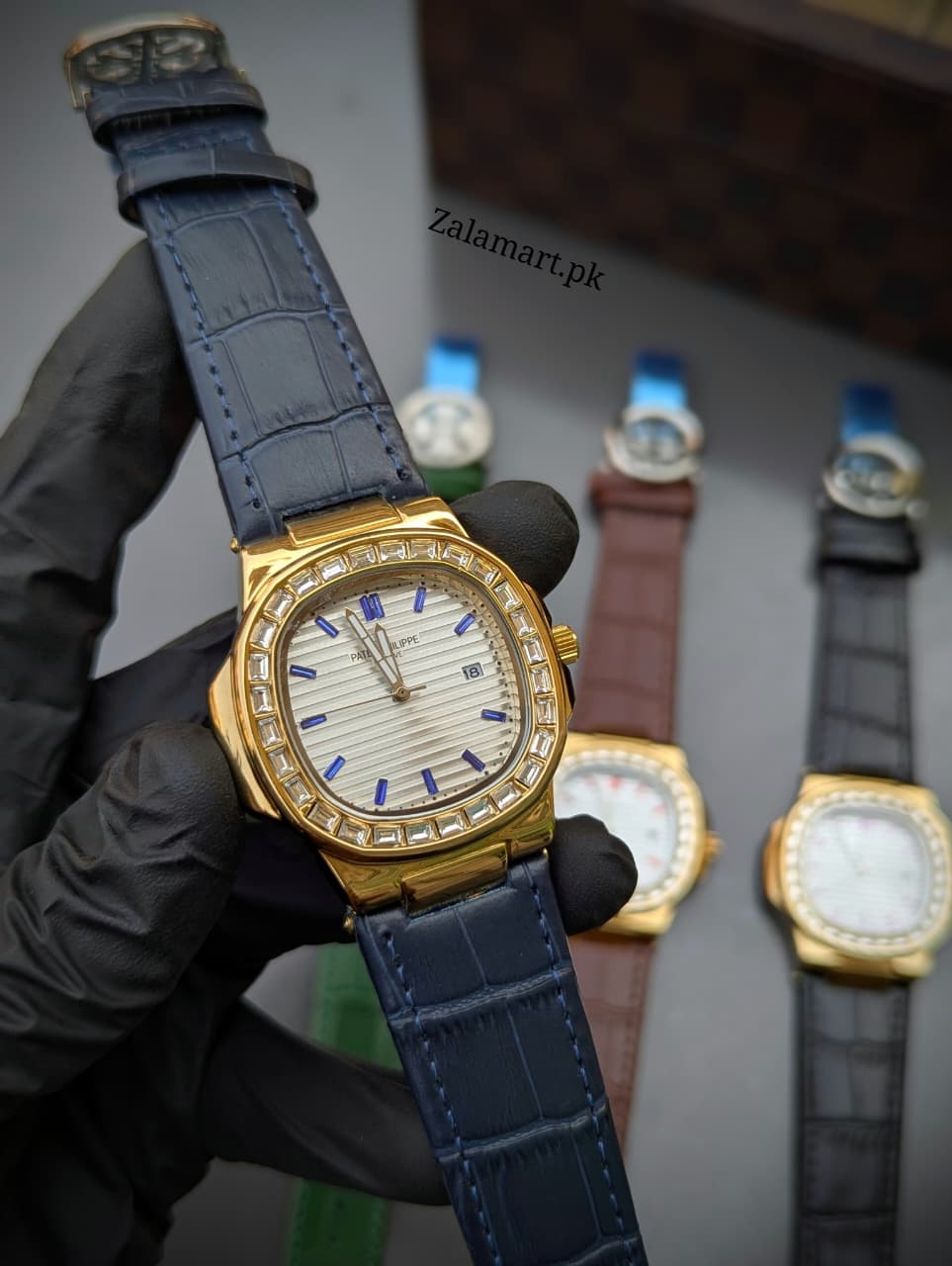 Patek Philippe Classic Stainless Steel Watch with Genuine Leather Strap