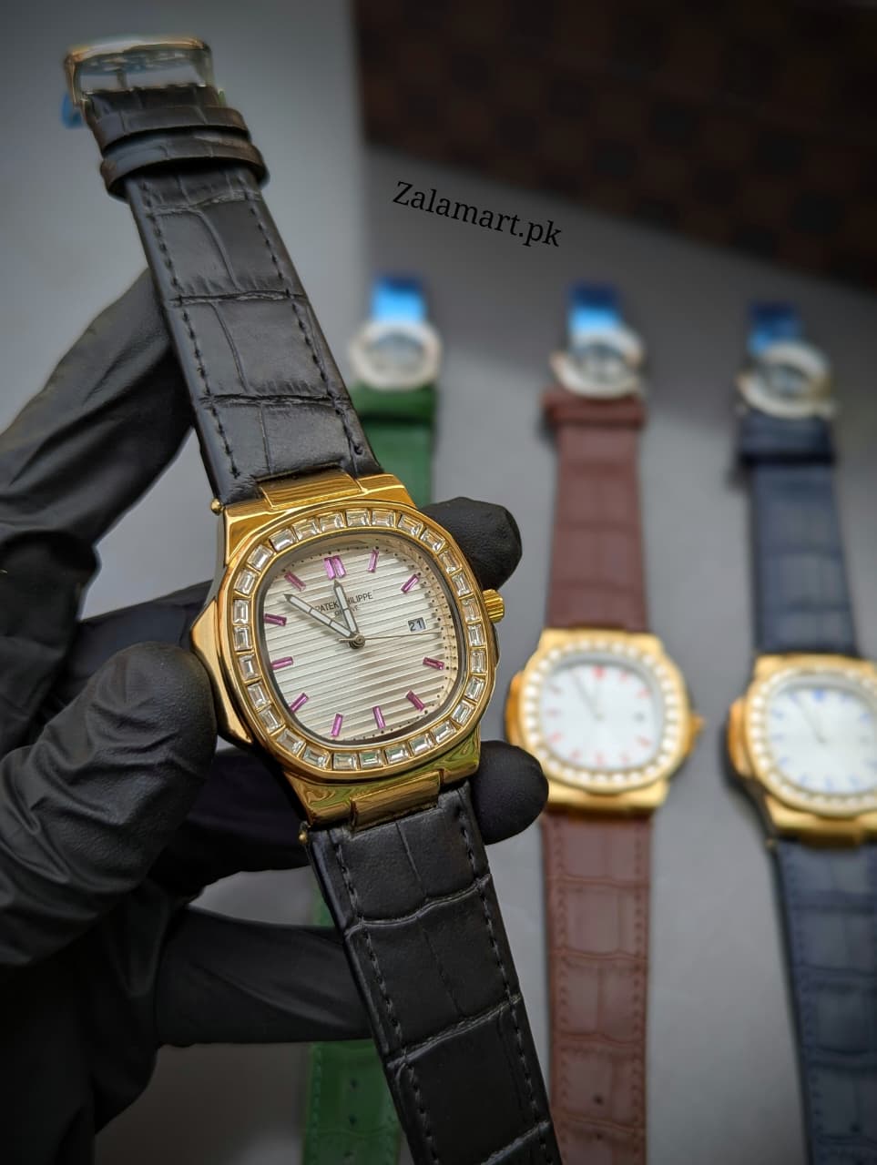 Patek Philippe Classic Stainless Steel Watch with Genuine Leather Strap