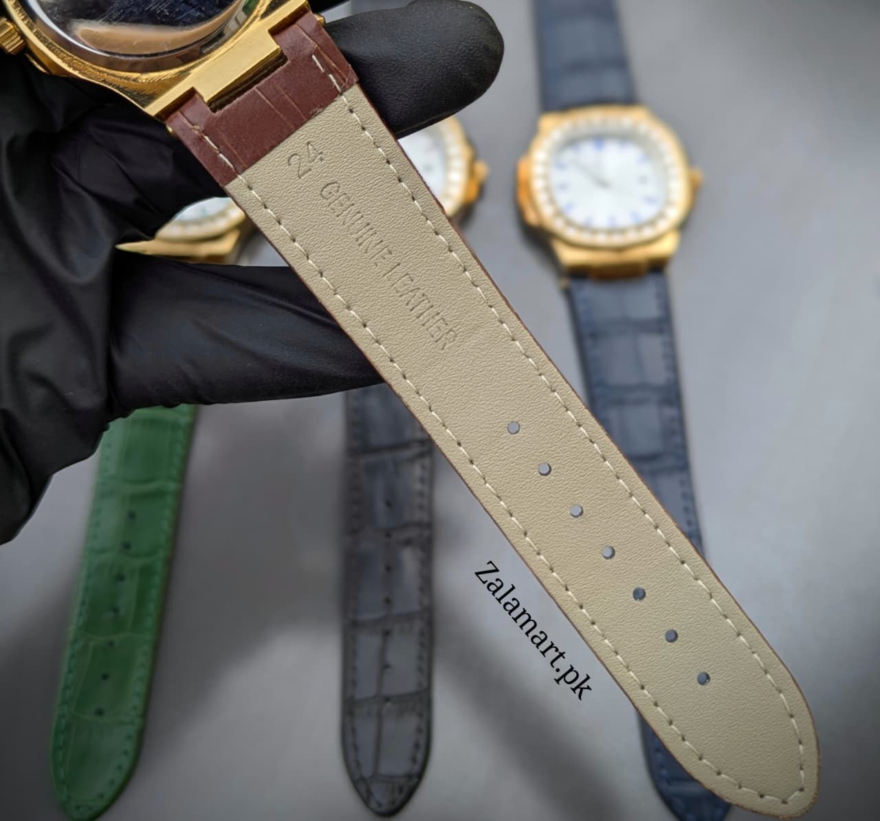 Patek Philippe Classic Stainless Steel Watch with Genuine Leather Strap