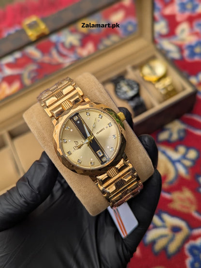 Dinar Stainless Steel Men’s Watch – Waterproof | Date Display | Premium Gift Watch