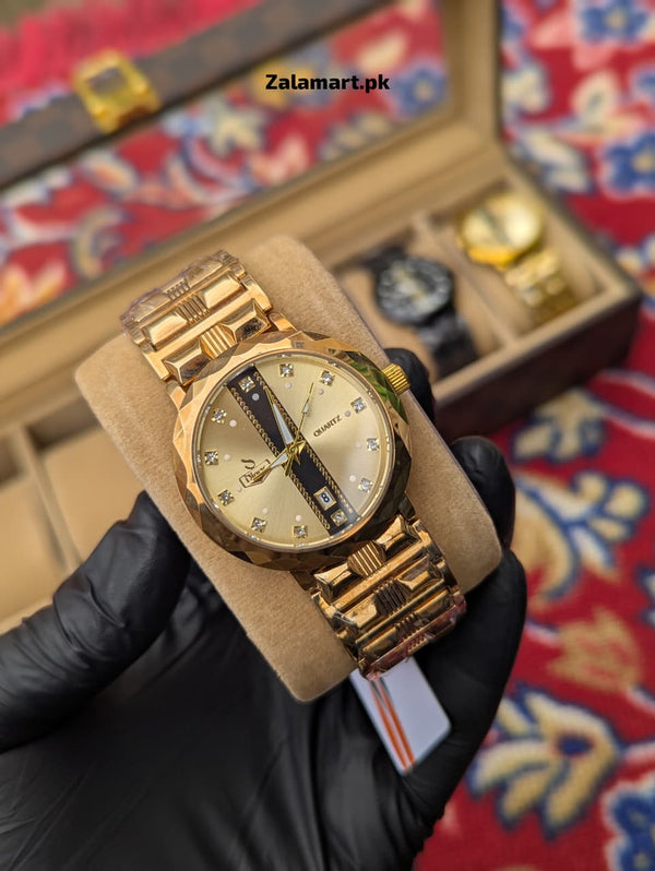 Dinar Stainless Steel Men’s Watch – Waterproof | Date Display | Premium Gift Watch