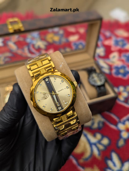 Dinar Stainless Steel Men’s Watch – Waterproof | Date Display | Premium Gift Watch