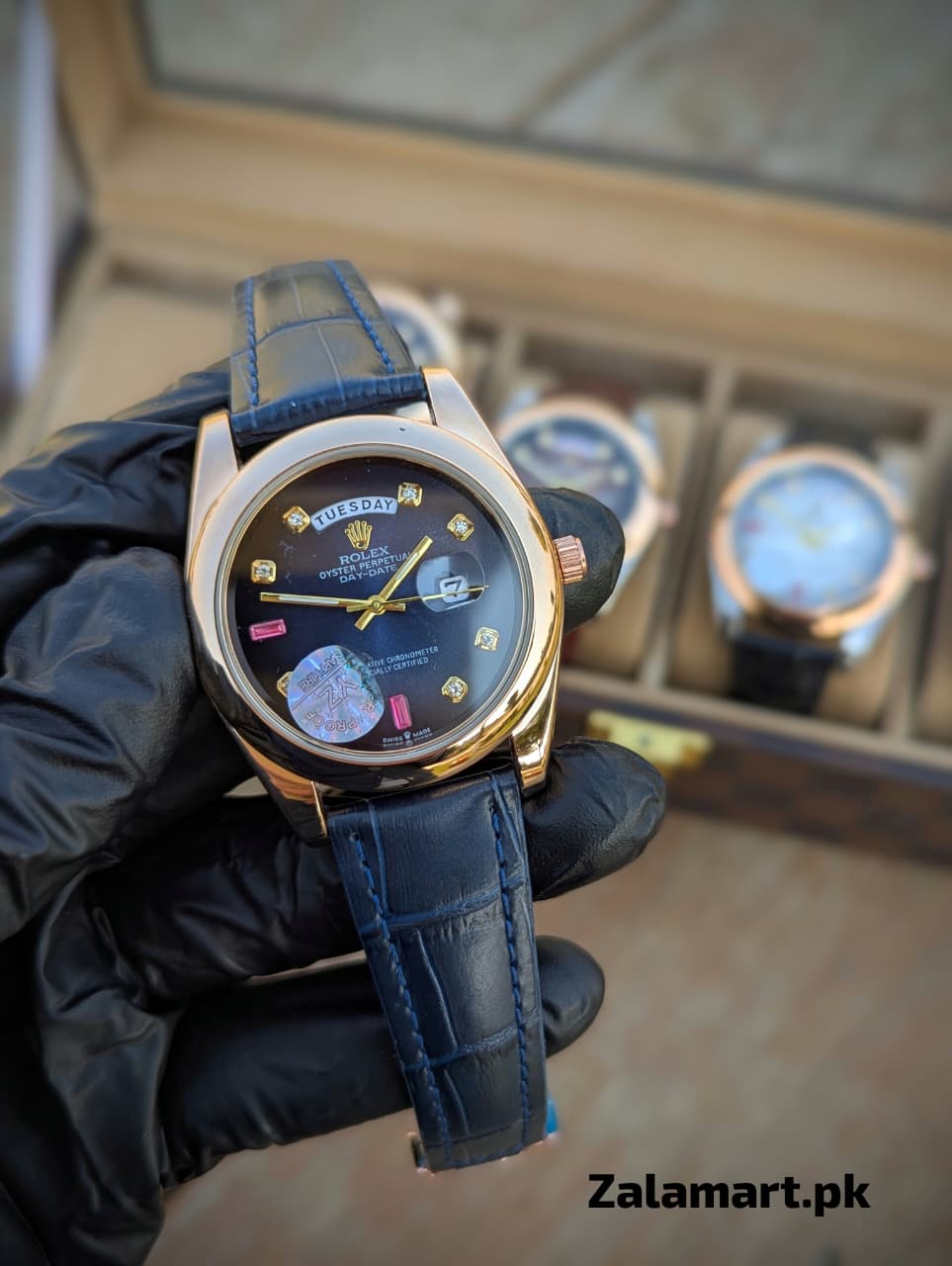 RLX Premium Watch with Original Leather Straps | Date & Day Display