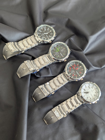 ⌚ Premium Stainless Steel Watch – Bold Look, Lasting Impression