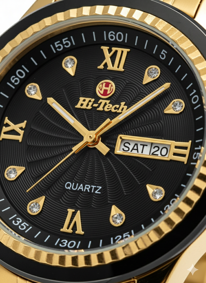 Luxury Stainless Steel Watch – Waterproof | Day & Date Display