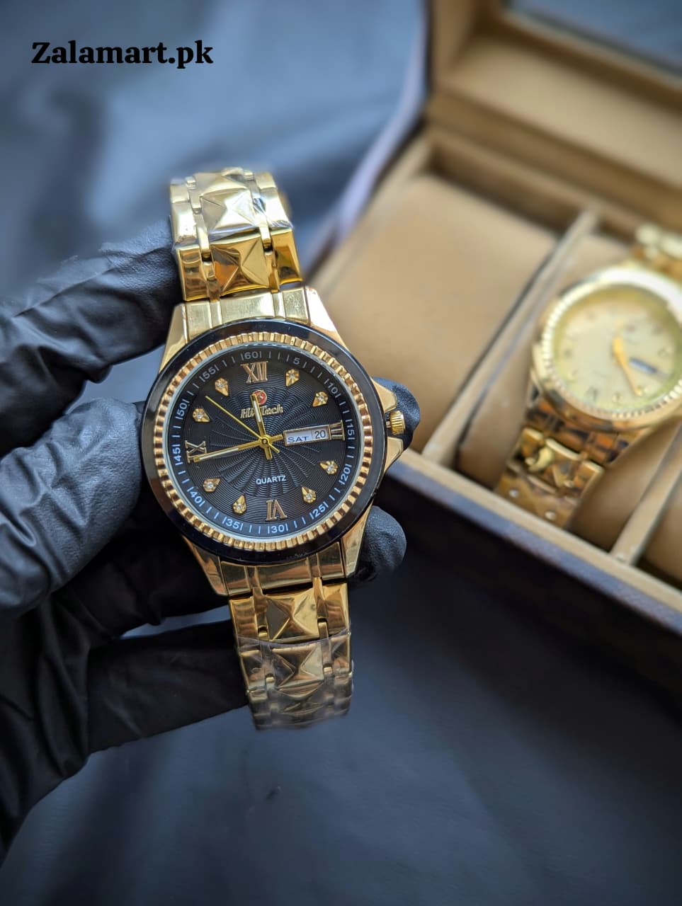 Luxury Stainless Steel Watch – Waterproof | Day & Date Display