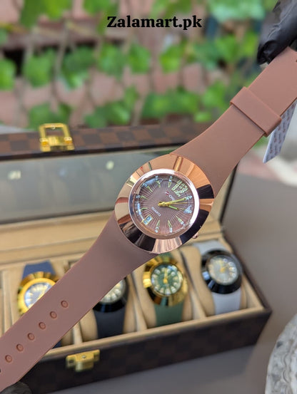 Premium Analog Wrist Watch with Soft Silicone Strap