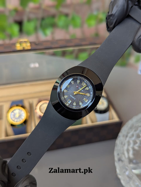 Premium Analog Wrist Watch with Soft Silicone Strap