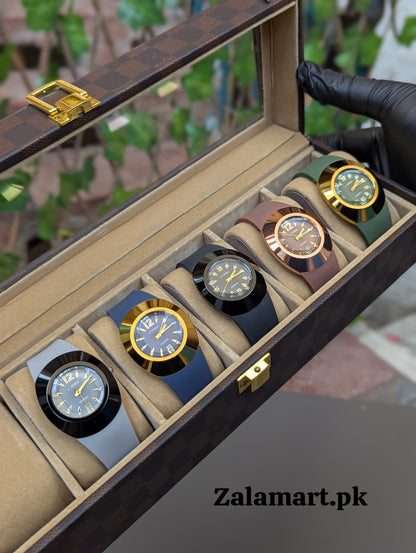 Premium Analog Wrist Watch with Soft Silicone Strap
