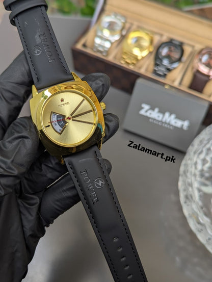Power Leather Strap Men’s Watch | Premium Gift Timepiece