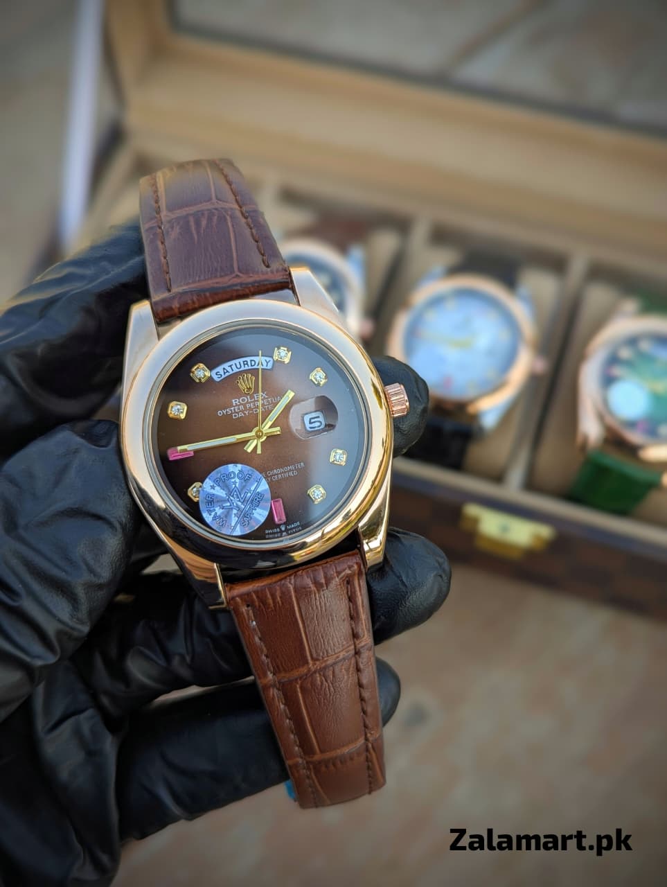 RLX Premium Watch with Original Leather Straps | Date & Day Display