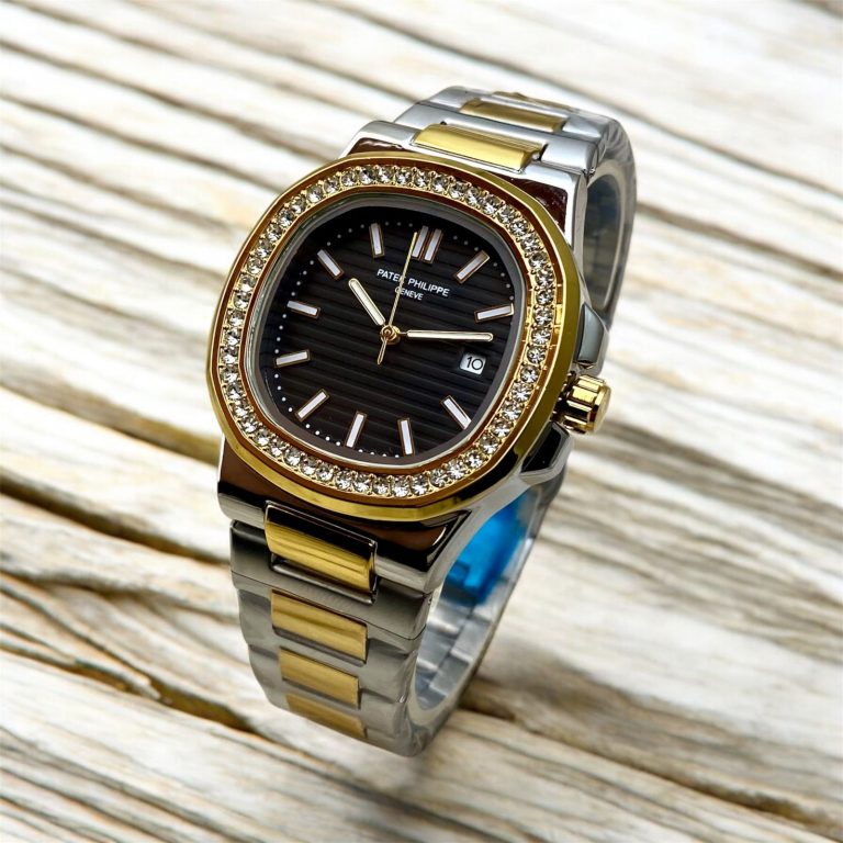 Patek Philippe Nautilus Men’s Watch with Stone Bezel