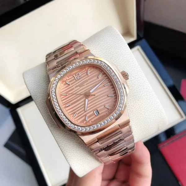 Patek Philippe Nautilus Men’s Watch with Stone Bezel