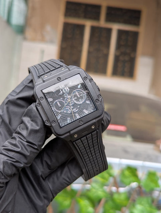 Hublot-Style Luxury Watch with Premium Silicone Strap