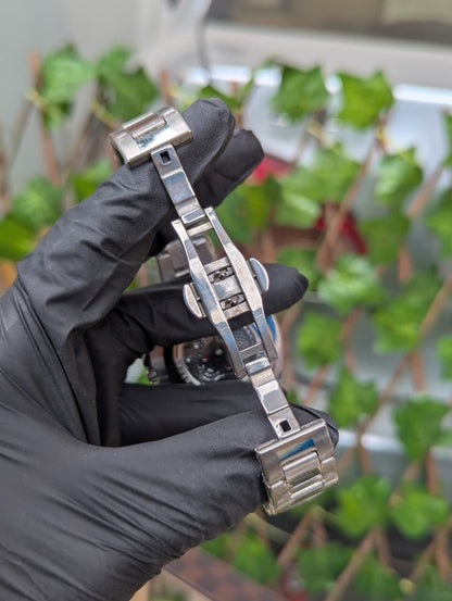 Premium RLX-Style Stainless Steel Watch with Rotating Bezel & Date Display