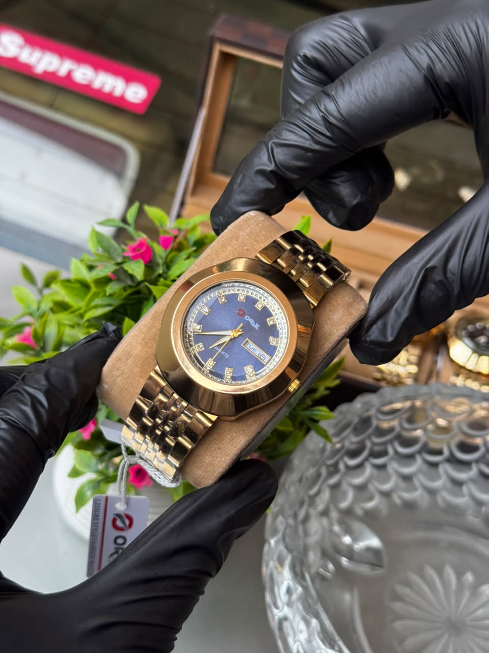 Premium ORIX Stainless Steel Watch – Day & Date Display