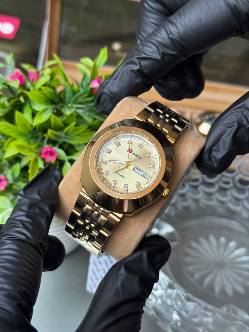 Premium ORIX Stainless Steel Watch – Day & Date Display
