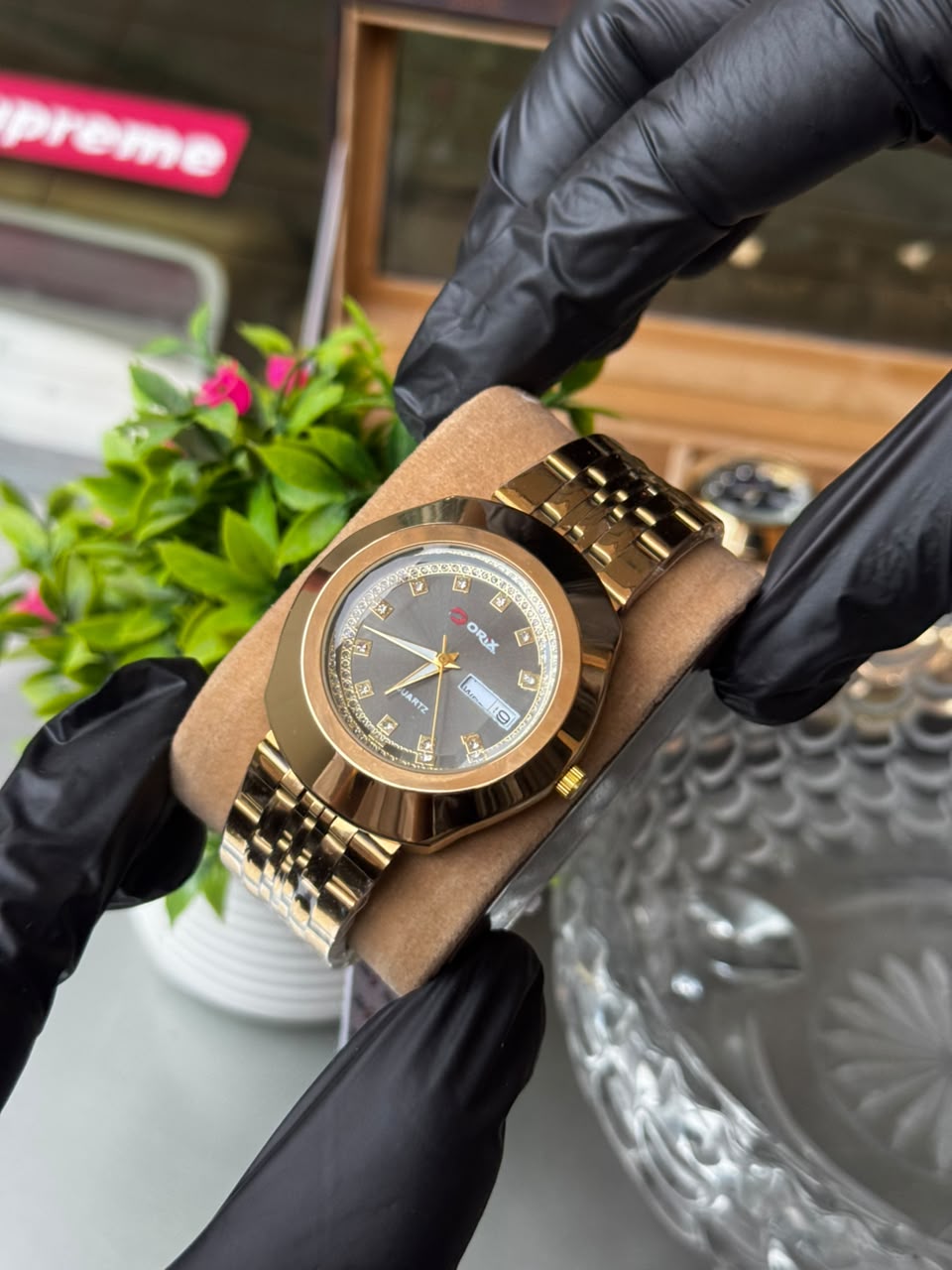 Premium ORIX Stainless Steel Watch – Day & Date Display