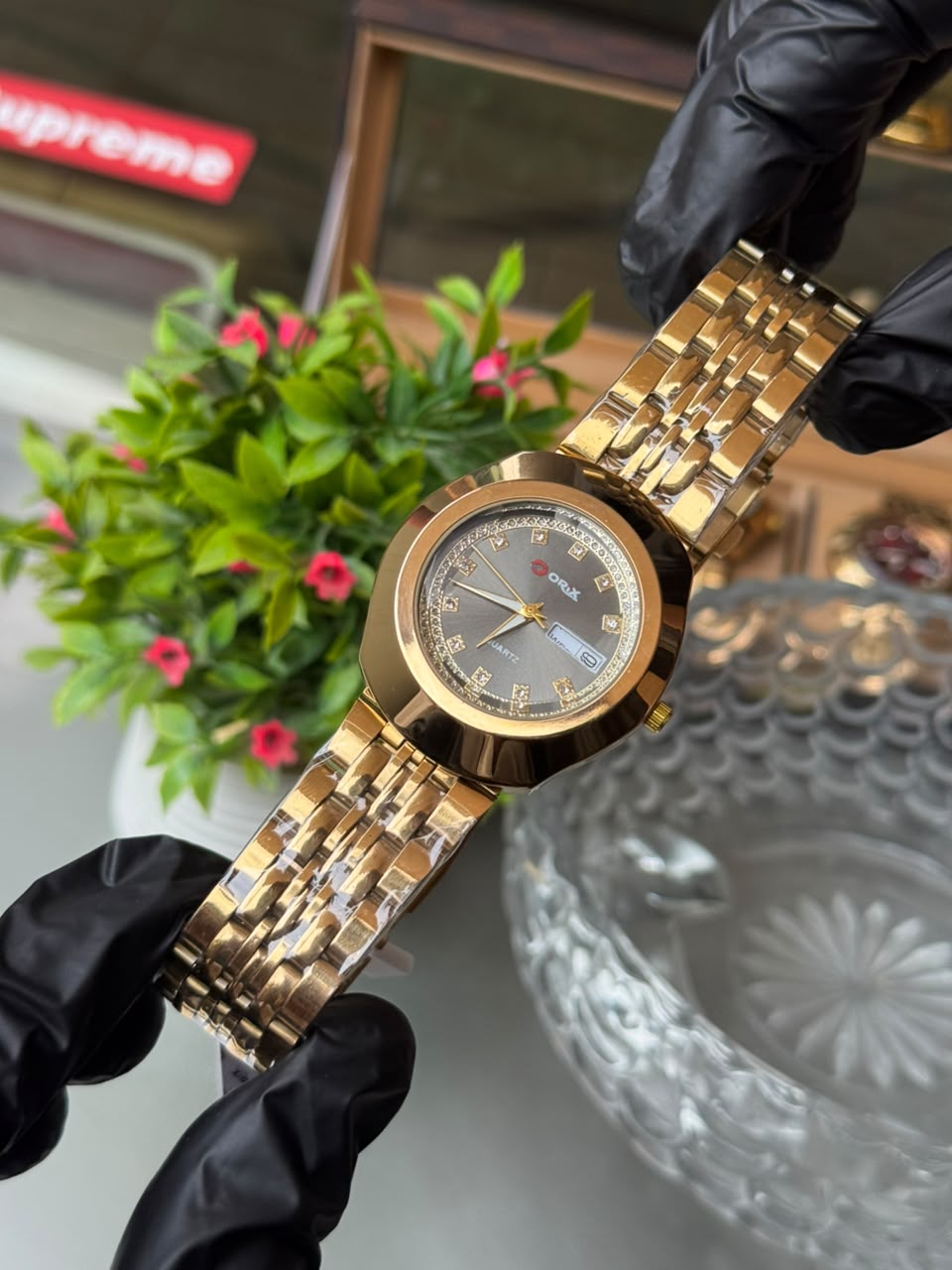 Premium ORIX Stainless Steel Watch – Day & Date Display