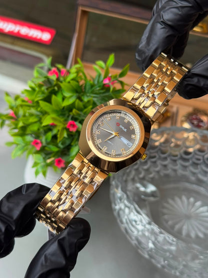 Premium ORIX Stainless Steel Watch – Day & Date Display