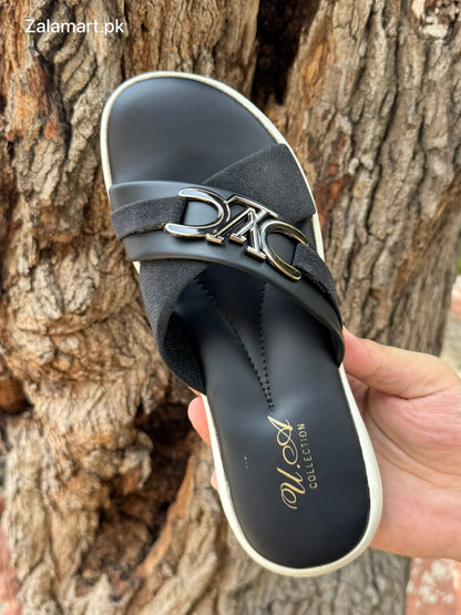 Ladies’ Luxury Cross-Strap Slippers – Stylish, Comfortable