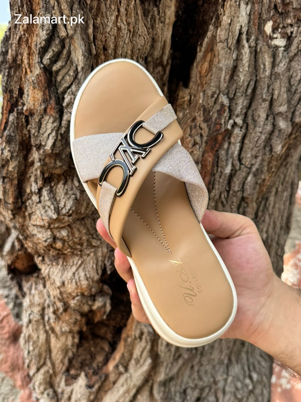 Ladies’ Luxury Cross-Strap Slippers – Stylish, Comfortable