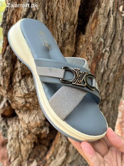 Ladies’ Luxury Cross-Strap Slippers – Stylish, Comfortable