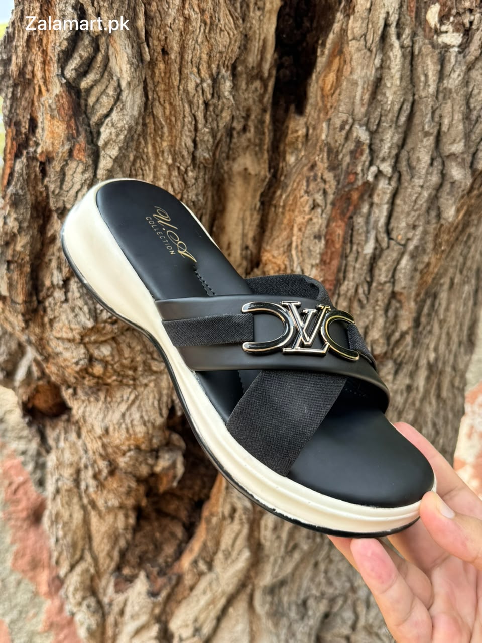 Ladies’ Luxury Cross-Strap Slippers – Stylish, Comfortable