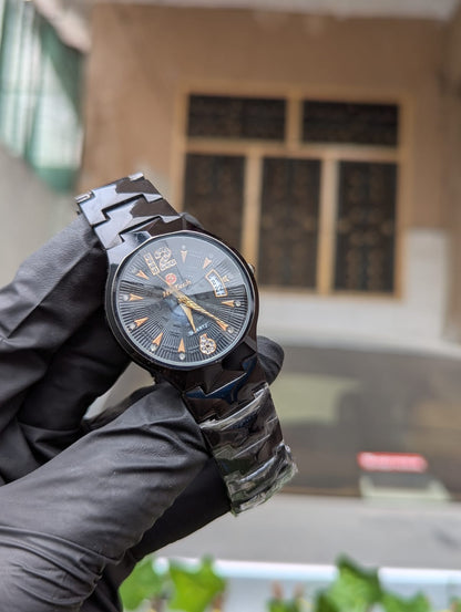 Premium Classic Men’s Watch – Detailed Dial & Metal Bracelet