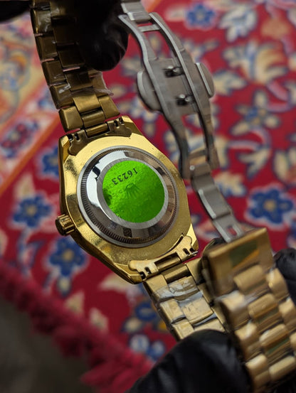 RLX Luxury Green Dial Gold-Tone Men’s Watch