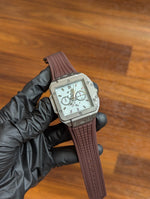 Premium Square Dial Men’s Watch – Sporty Silicone Strap