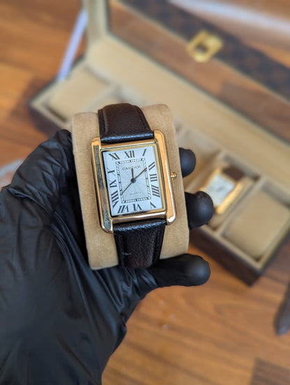 Cartier Tank-Inspired Luxury Watch – Classic Dial
