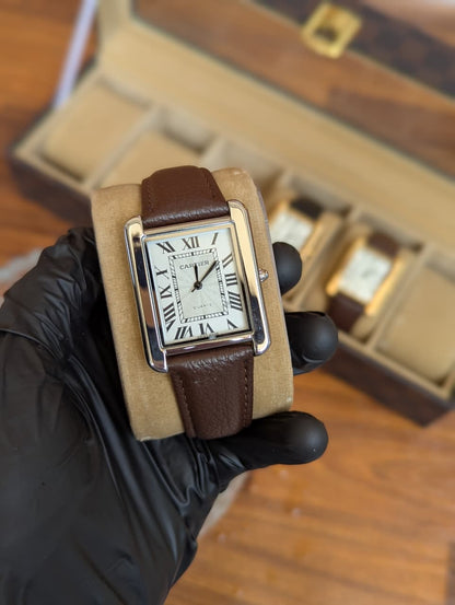 Cartier Tank-Inspired Luxury Watch – Classic Dial
