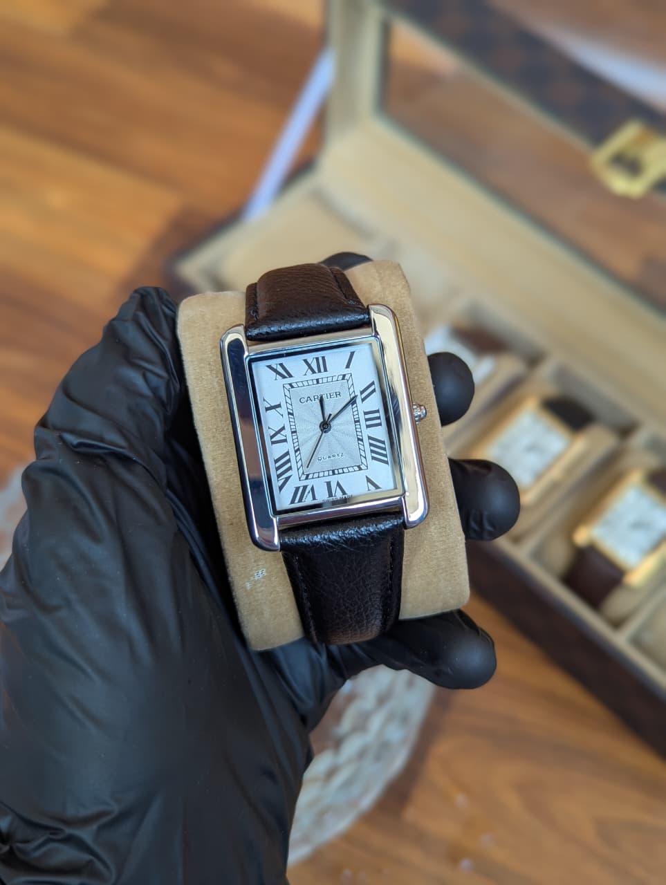 Cartier Tank-Inspired Luxury Watch – Classic Dial