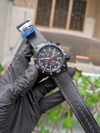 Classic Leather Strap Men’s Watch