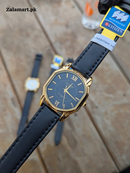Citizen Minimal Watch with  Leather Strap
