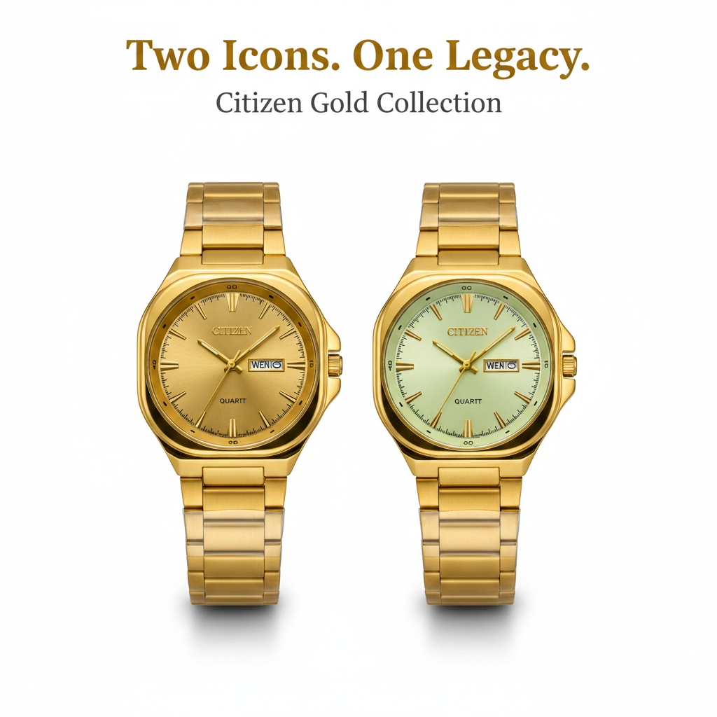 Citizen Gold Stainless Steel Watch – Day-Date