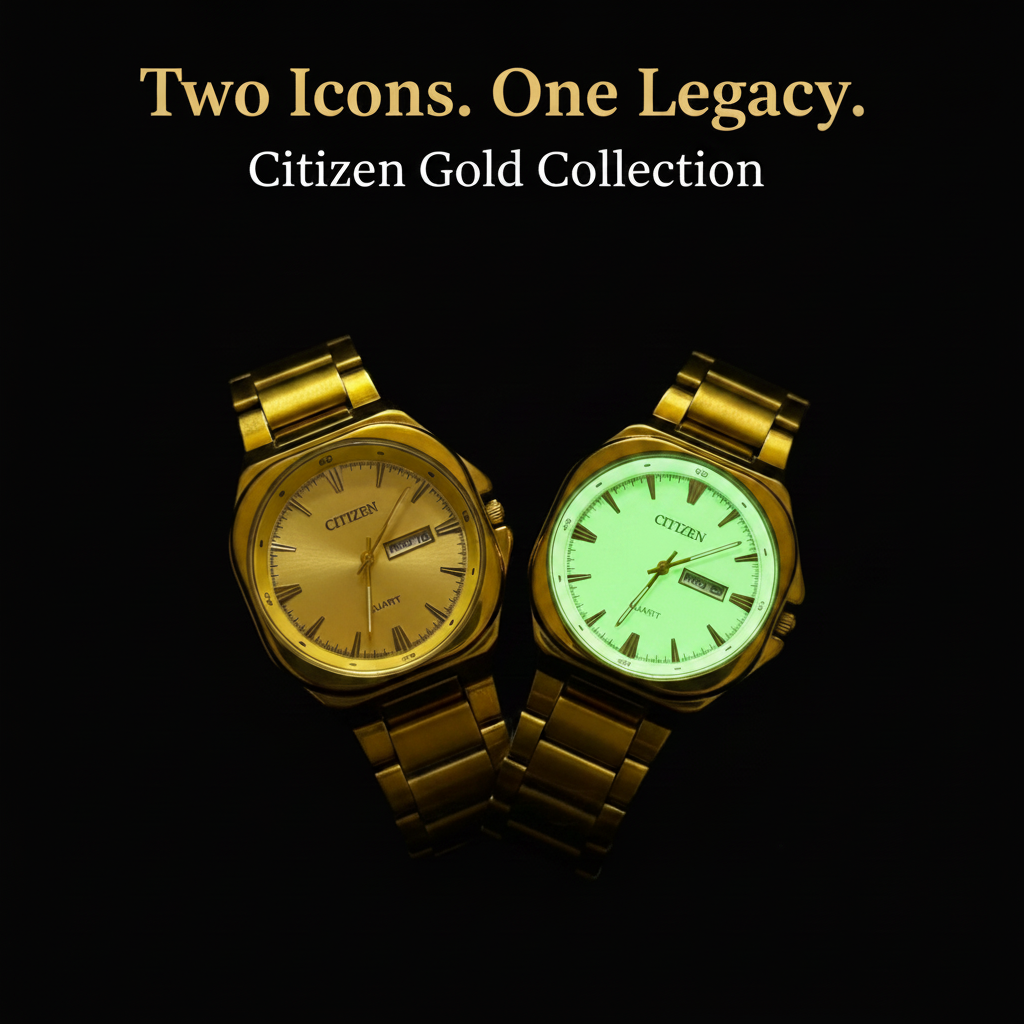 Citizen Gold Stainless Steel Watch – Day-Date
