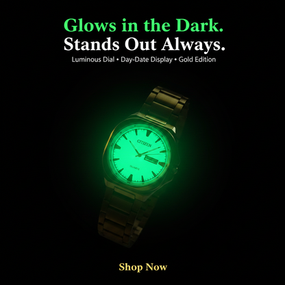 Citizen Gold Stainless Steel Watch – Day-Date