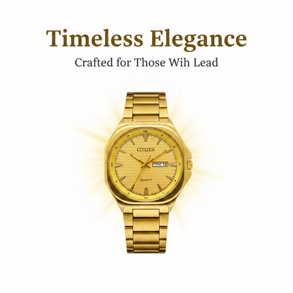 Citizen Gold Stainless Steel Watch – Day-Date