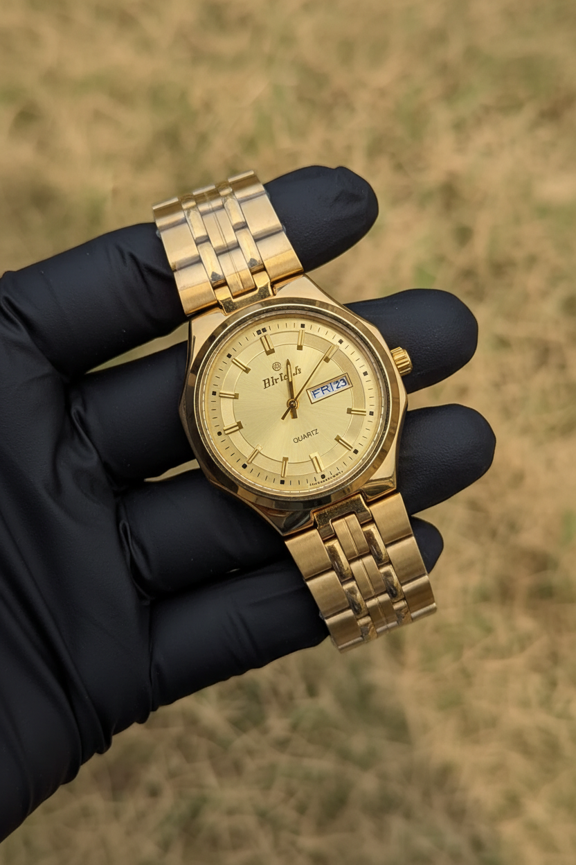 Hi-Tech™ Minimal Stainless Steel Watch with a Day & Date display