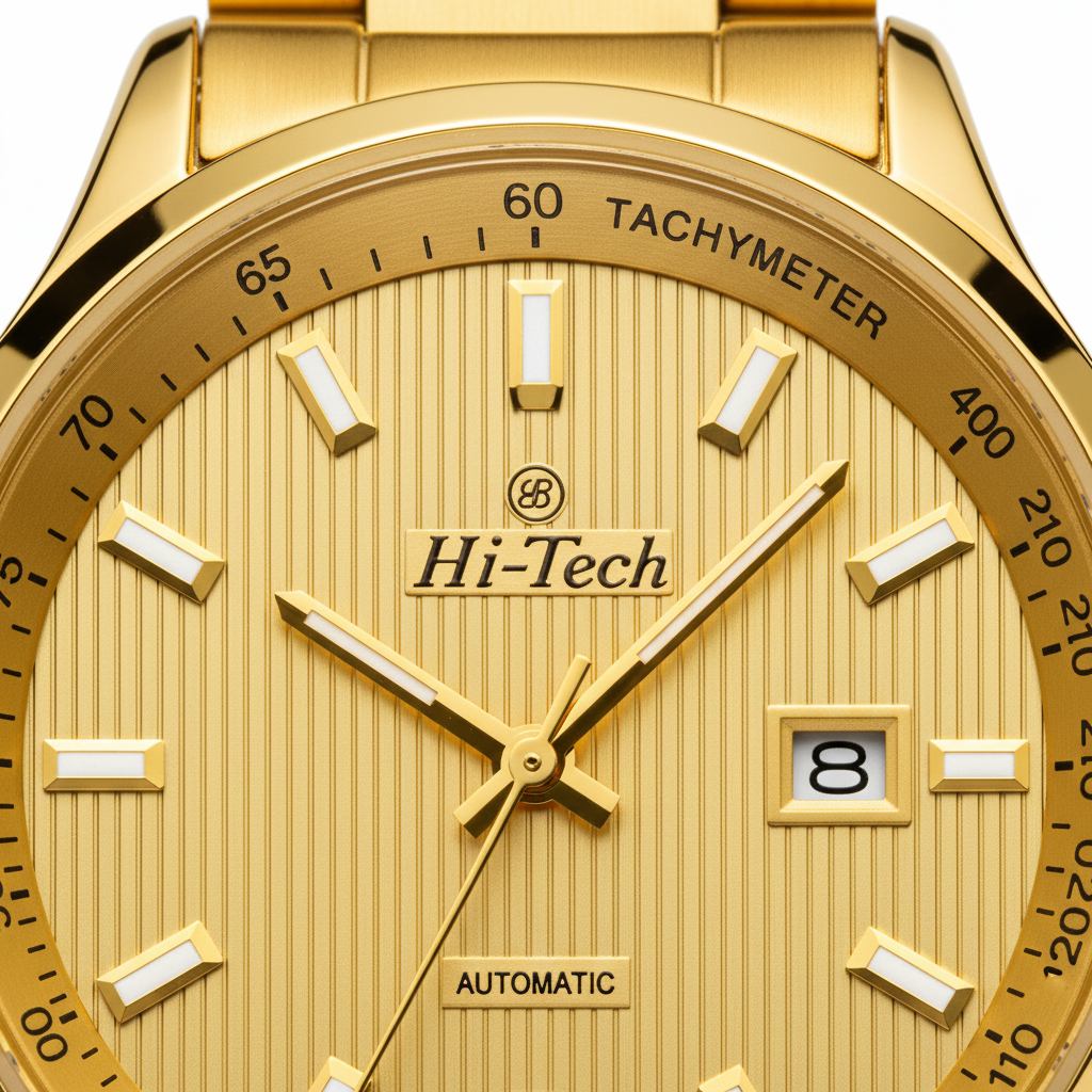 Hi-Tech Luxury Branded Watch – Premium Stainless Steel | Date Display